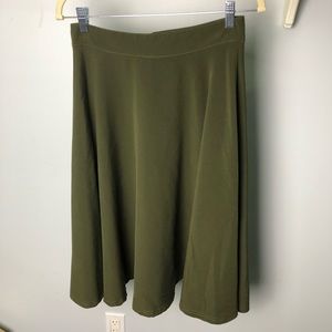 Rock Steady Olive Green Midi Skirt